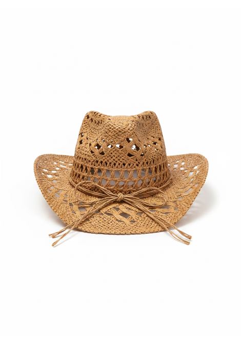 Cappello Cowboy in Paglia Traforata - Ecru WEILI ZHENG | Cappelli | S26AS02E49